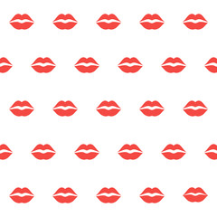 Seamless pattern with female lips