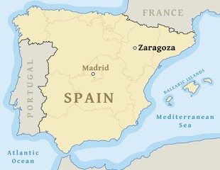 Zaragoza map location