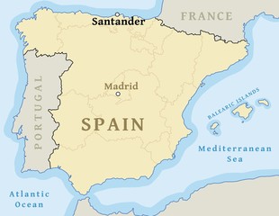 Santander map location