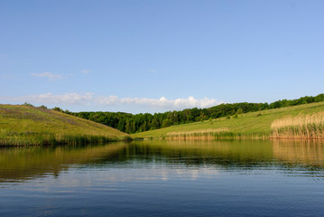 Sky reflection in water.
