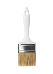 New paint brush on white background. Decorating tool