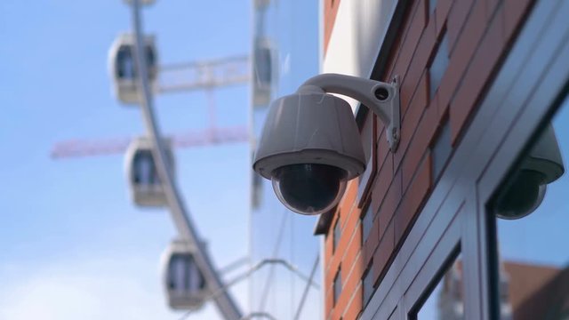 Security camera in 4K slow motion 60fps