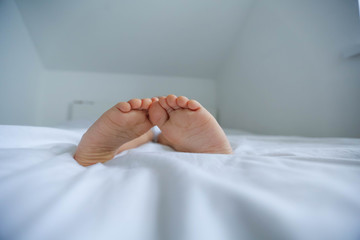 Five years old child sleeping with hat comfortably