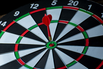 Bullseye is a target of business. Dart is an opportunity and Dartboard is the target and goal. So...