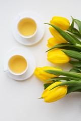 Fototapeta na wymiar beautiful yellow tulips