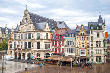 Fototapeta na wymiar Historic buildings in the Gent city center, Belgium