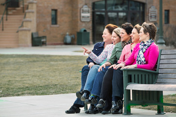 Friends joyfully spending time together