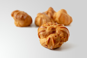 Cake Profiteroles with cream