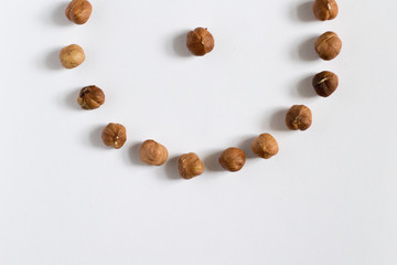 nut circle, flower, hazelnut and almond