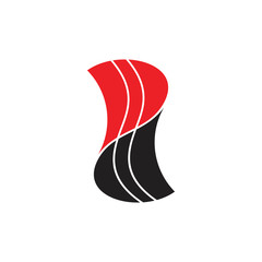 stripes curves abstract logo vector