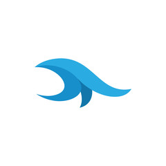 simple curves waves gradient logo vector