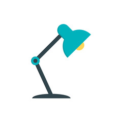 Office table lamp icon. Flat illustration of office table lamp isolated on white background