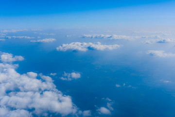 clouds from airplane window