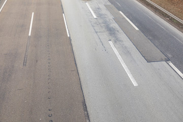 aerial of german highway