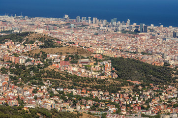 Panoramic view of Barcelona from Tibidabo