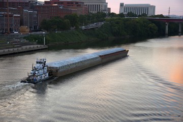 Tug Boat and Barge