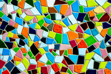 Colorful broken tiles trencadis