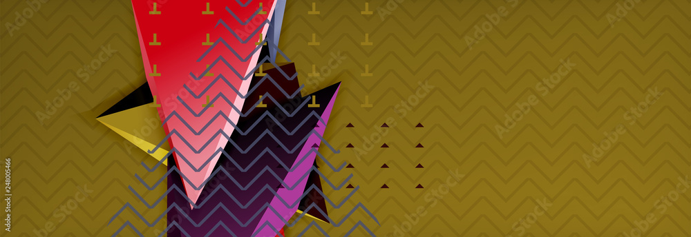Poster 3d triangular vector minimal abstract background design