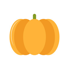 Pumpkin. Orange Pumpkin. White background. Vector illustration. EPS 10.