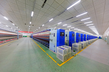 Spinning machine equipment in the workshop