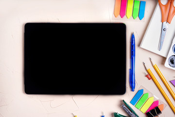 Naklejka premium back to school office pencil tablet paint clip