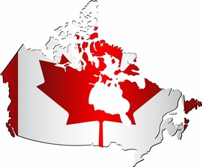Shiny map of the Canada - Illustration