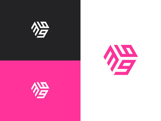 Combination number, stylish vector emblem for design