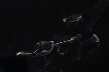 smoke on a black background