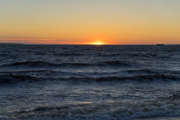 Beautiful sunset on the baltic Sea