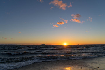 Beautiful sunset on the baltic Sea