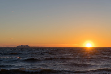Beautiful sunset on the baltic Sea