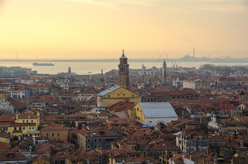 Sunset over the Gran Canal, Venice, Italy