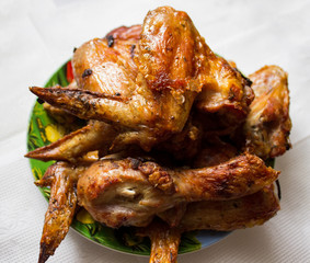 baked chicken on a plate