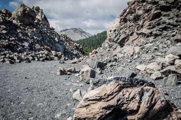 Trail up to Obsidian Dome, a geological feature in the Mammoth Lakes area in Mono County...