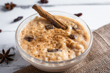 Peruvian arroz con leche dessert