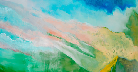 Fototapeta na wymiar abstract spring background paint strokes