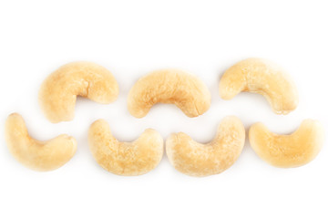 Roasted cashew nuts isolated on white background