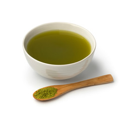 Cup of Japanese catechin powder tea