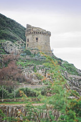 Fototapeta premium View of Paola Tower - Circeo National Park - Latina Italy