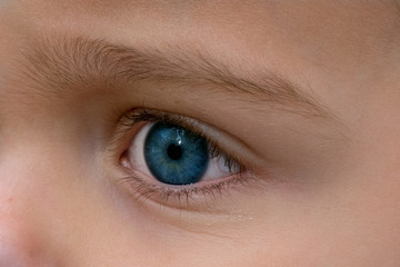 Fototapeta na wymiar Blaues Kinder Auge