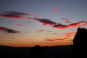 Fototapeta premium sunset in the mountains