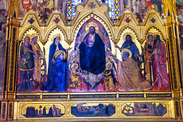Fototapeta na wymiar Altarpiece Redeemer Strozzi Chapel Santa Maria Novella Church Florence Italy