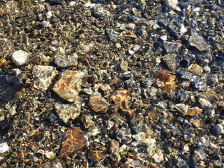 Pebbles Under Water