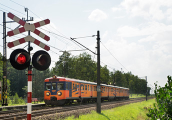 Kamionki Jezioro station. Municipality Lysomice. Poland - obrazy, fototapety, plakaty