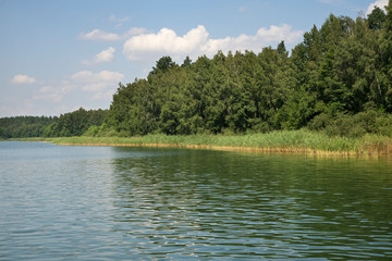 Kamionkowskie lake near Kamionki Male. Municipality Lysomice. Poland - obrazy, fototapety, plakaty