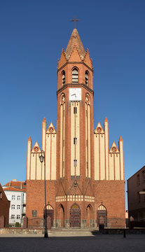 Parish church of Blessed Virgin Mary Queen of Poland in Znin. Poland
