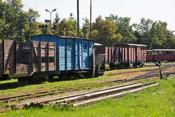 Obraz premium Narrow-gauge railway in Znin. Poland