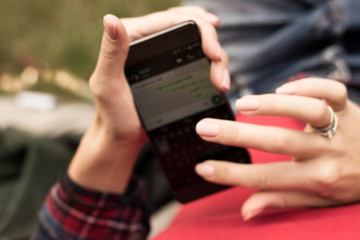 Woman Text messaging 