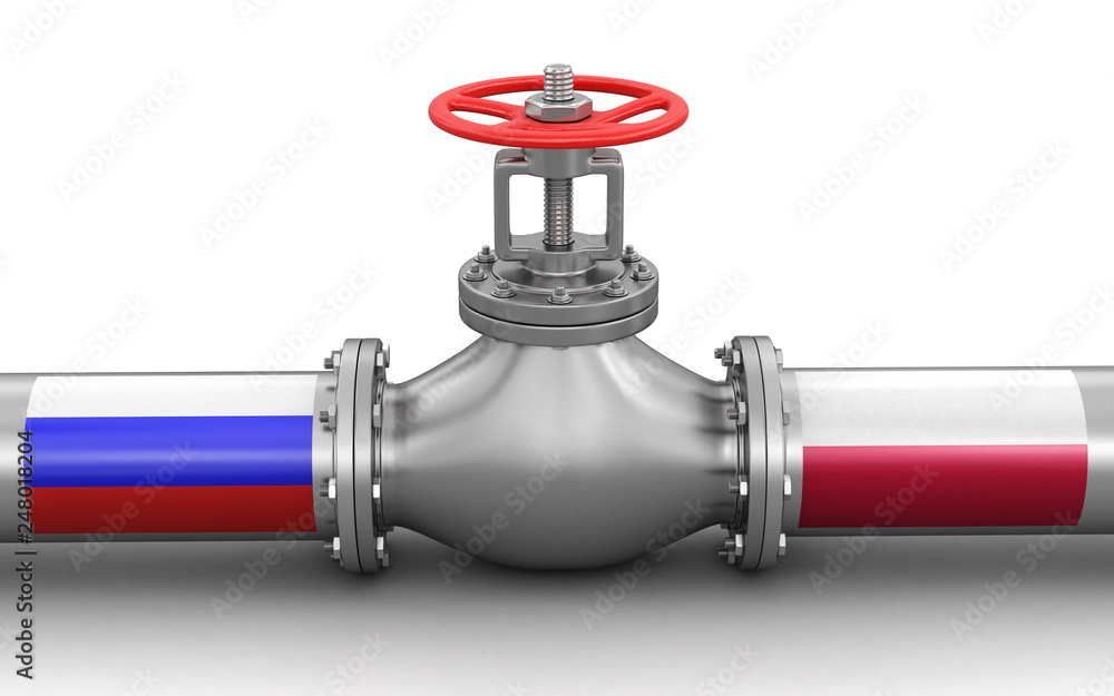 Poster pipeline with flags. image with clipping path