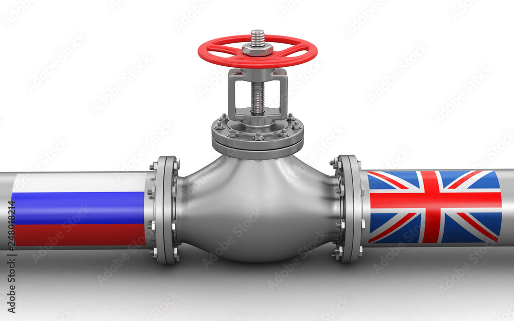 Poster pipeline with flags. image with clipping path